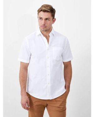 French Connection Oxford Short Sleeve Shirt - White