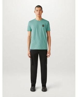 Belstaff Oil Embroidered Logo T-Shirt - Blue