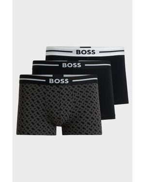BOSS Assorted 3-Pack Bold Design Trunk - Black