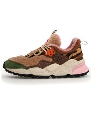 Flower Mountain Khaki Multi Kotetsu Trainer - Brown