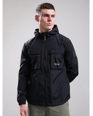 Marshall Artist Crux Hooded Overshirt - Blue