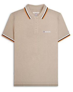 Lambretta Cashew Triple Tipped Polo Shirt - Natural