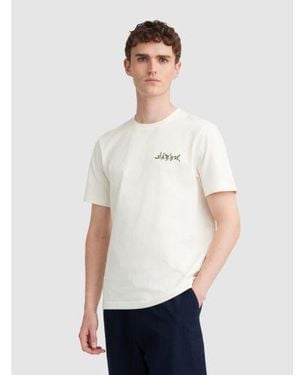 Farah Ecru Amesbury Graphic T-Shirt - White