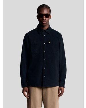 Lyle & Scott Dark Corduroy Shirt - Blue