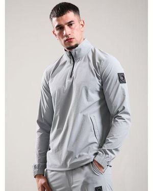 Marshall Artist Monument Lennox Quarter Zip Track Top - Grey