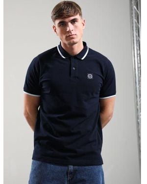 Marshall Artist Tipped Polo Shirt - Blue