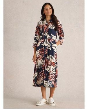 White Stuff Multicolour Rua Jersey Dress - Blue