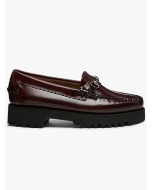 G.H. Bass & Co. Wine Leather Weejun 90 Lianna Loafer - Black