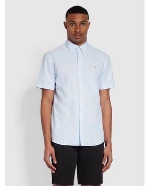 Farah Sky Brewer Striped Shirt - White