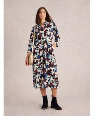 White Stuff Plum Multi Rua Jersey Dress - Purple