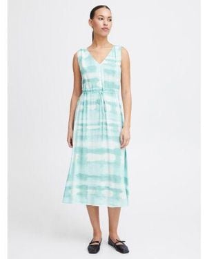 Ichi Nile All-Over Print Vianca Dress - Blue