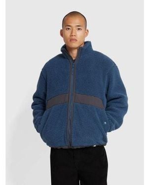 Farah Deep Elias Full Zip Fleece Jacket - Blue