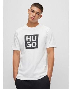 HUGO Daltor Box Logo T-Shirt - White