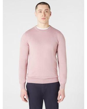 Remus Uomo Tapered Crew Neck Jumper - Pink