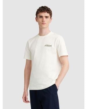 Farah Ecru Amesbury Graphic T-Shirt - White