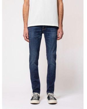 Nudie Jeans Dark Steel Tight Terry Jean - Blue