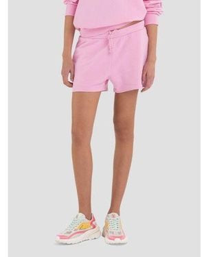 Replay Light Rose Plush Print Shorts - Pink