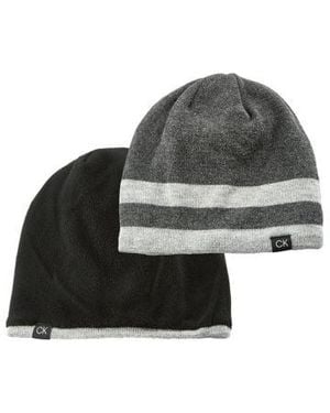 Calvin Klein Charcoal Madura Fleece Lined Beanie - Black