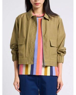 Paul Smith Light Greyish Casual Jacket - Green