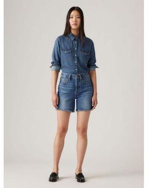 Levi's Beauty 501 Mid Thigh Short - Blue