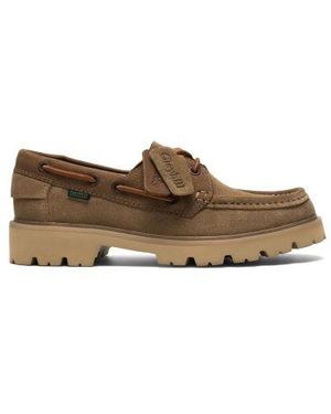 Clarks Dark Sand Combi Cleyhill Boat Shoe - Brown