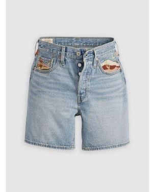 Levi's Desert Utopia Short 501 Mid Thigh Short - Blue