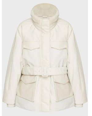 GANT Putty Blocked Down Short Parka - White