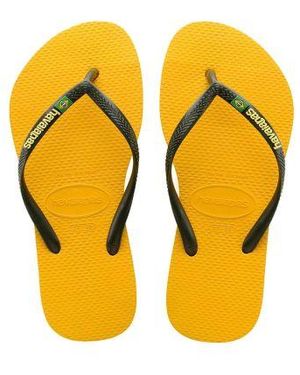 Havaianas Kids Banana Logo Slim Flip Flop - Yellow