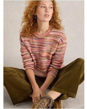 White Stuff Stuff Multi Rosie Space Dye Jumper - Pink