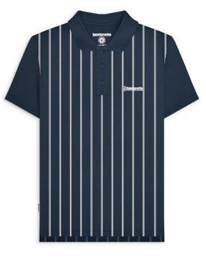 Lambretta Pinstripe Polo Shirt - Blue