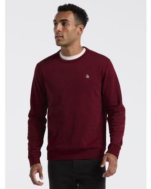 Original Penguin Sticker Pete Sweatshirt In Cabernet - Red