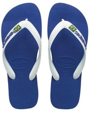 Havaianas Marine Logo Flip Flop - Blue