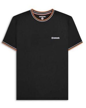 Lambretta Twin Tipped Pique T-Shirt - Black