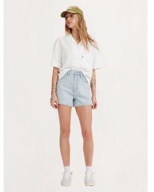 Levi's Dad Jokes High Waisted Mom Short Jean - Blue