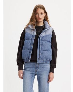 Levi's Going West Juno Western Puffer Vest Gilet - Blue