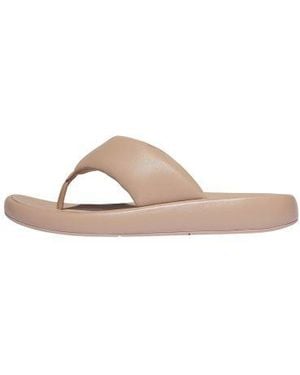 Fitflop Classic Iqushion Leather Toe-Post Sandal - Brown