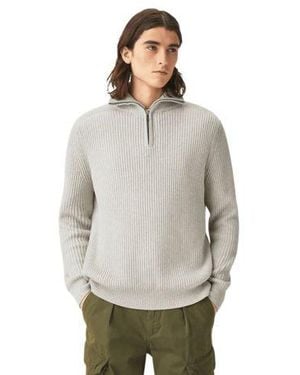 Belstaff Moonbeam Old Heather Stanley Quarter Zip Jumper - Grey