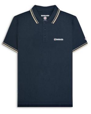 Lambretta Cinder Twin Tipped Polo Shirt - Blue