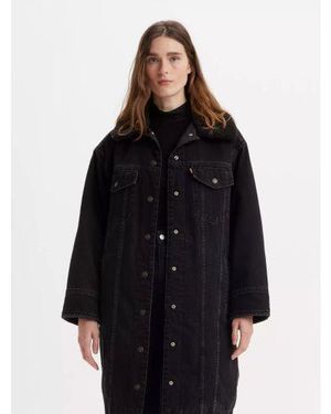 Levi's Come Back Trucker Longline Padded Trucker Jacket - Black
