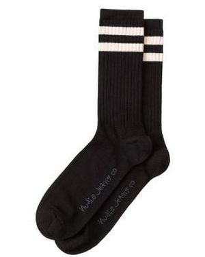 Nudie Jeans Amundsson Sport Sock - Black