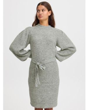 Ichi Melange Ihlamora Dress - Grey
