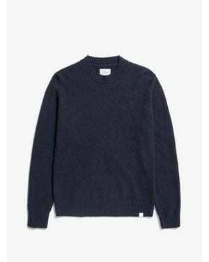 Norse Projects Dark Norse Standard Merino Lambswool Jumper - Blue