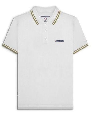 Lambretta Cashew Twin Tipped Polo Shirt - White