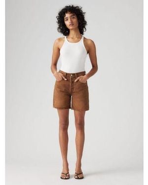 Levi's Scraped Sorrel Horse Shrt 501 Mid Thigh Short - Brown