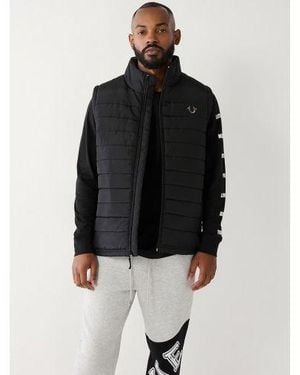 TRUE RELIGION Jet Horseshoe Puffer Vest - Black