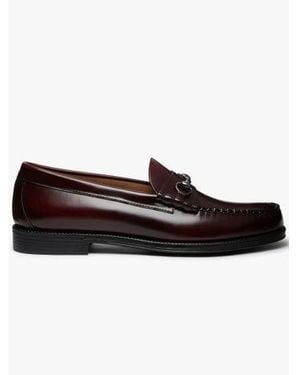 G.H. Bass & Co. Wine Leather Easy Weejun Lincoln Moc Loafer - Black