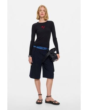Desigual Tailored Bermuda Combined - Blue