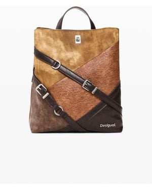Desigual Padded Medium Backpack, Polyurethane - Brown