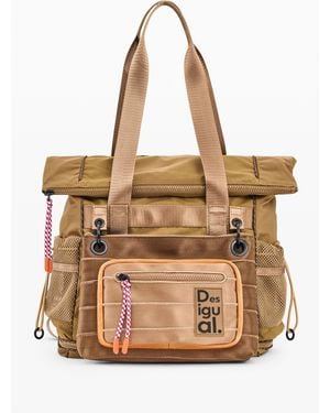 Desigual Large Backpack, Polyester - Natural