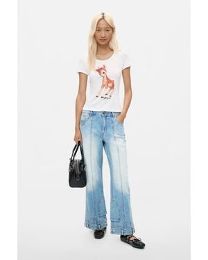 Desigual Wide Leg Jeans, Cotton - Blue